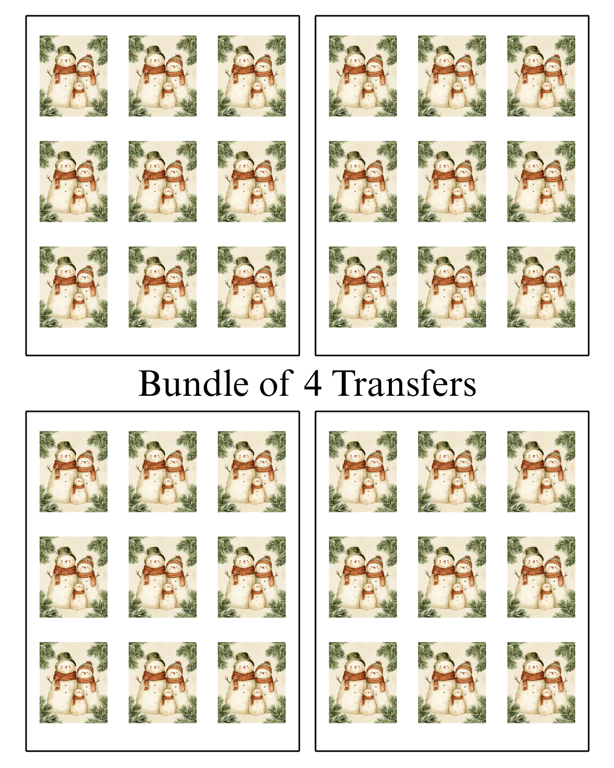 Transfer Paper (Snowman Family)