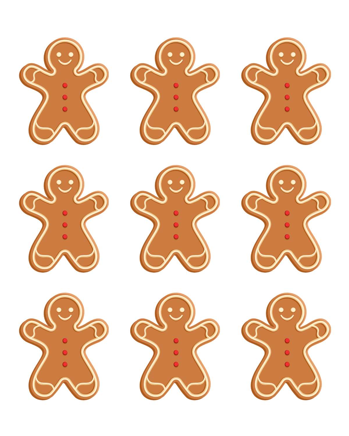 Transfer Paper (Traditional Gingerbread Men)