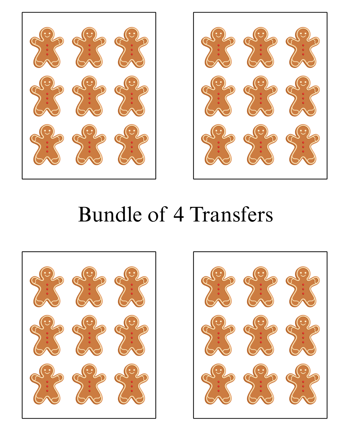 Transfer Paper (Traditional Gingerbread Men)