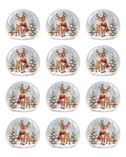 Transfer Paper (Snow Globe) Cute Deer