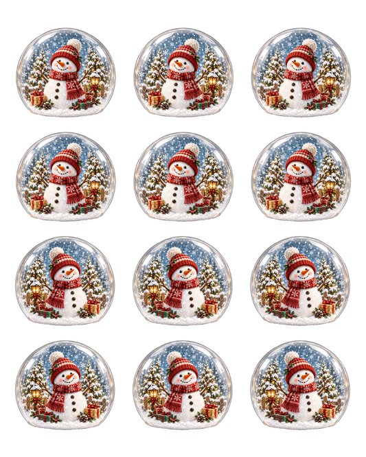 Transfer Paper (Snow Globe) Snowman