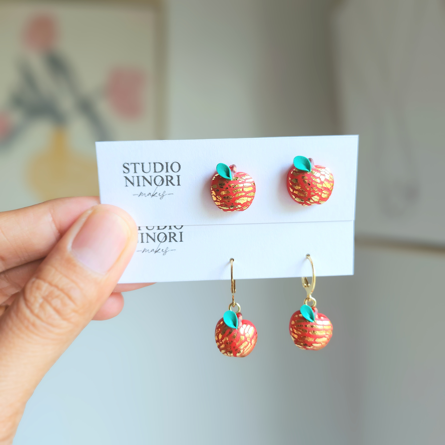 Mini Apple Earrings
