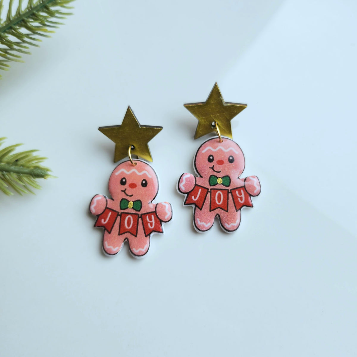 Gingerbread Men Joy Earrings