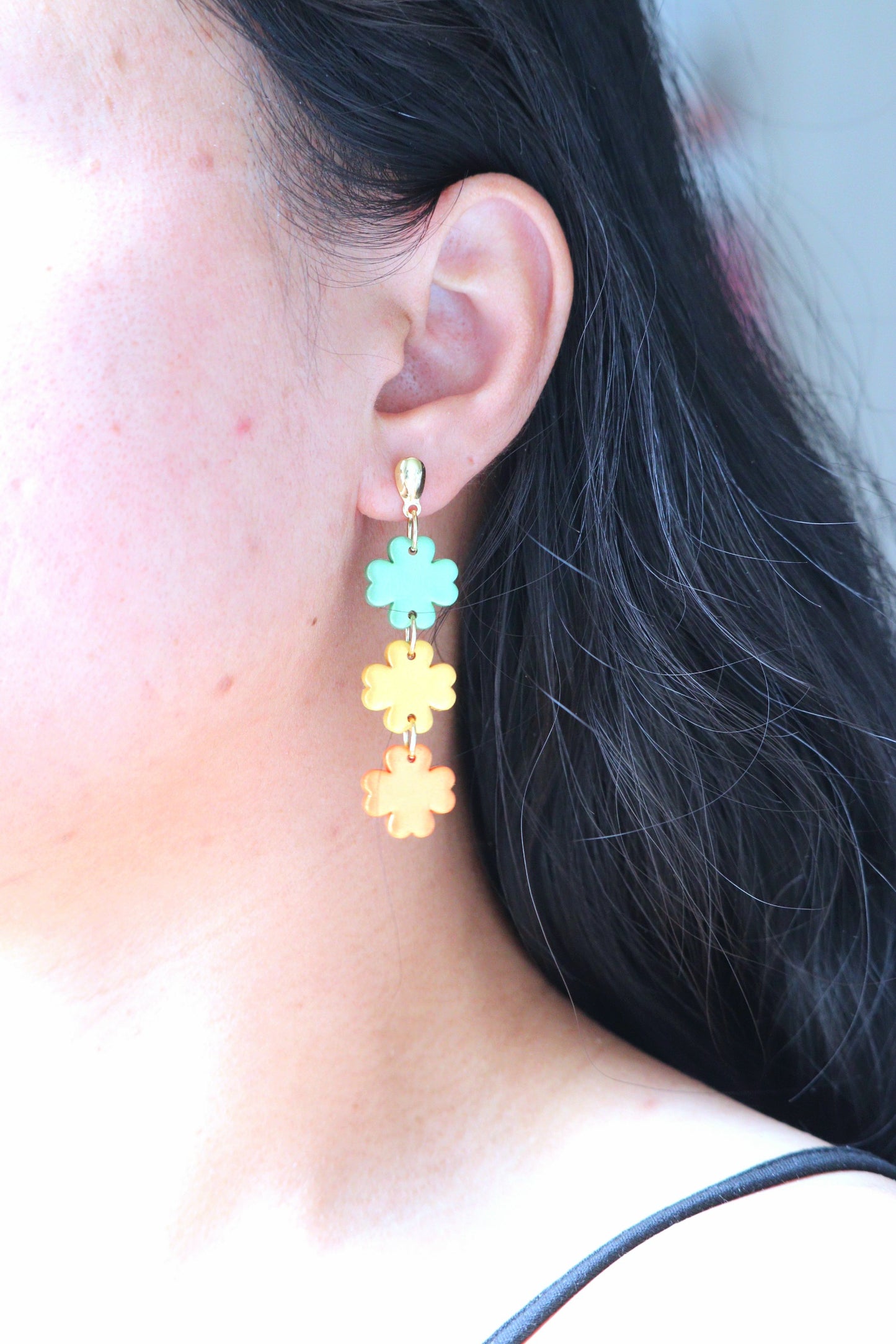 Trio Leaf Drop Earring