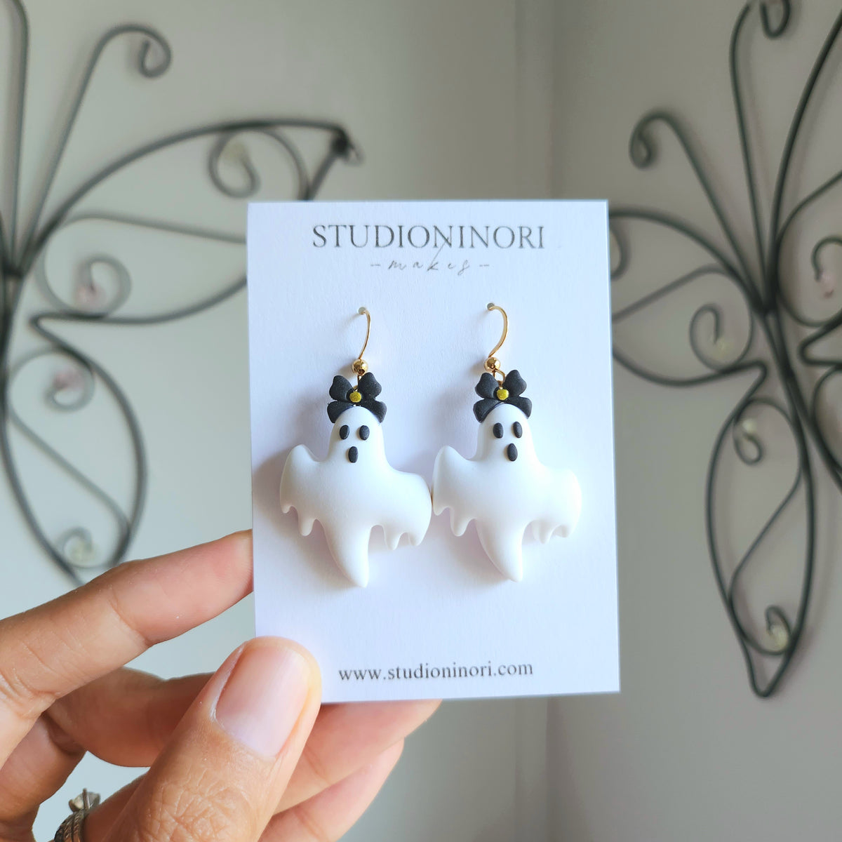 Cute Puffy Ghost Earrings