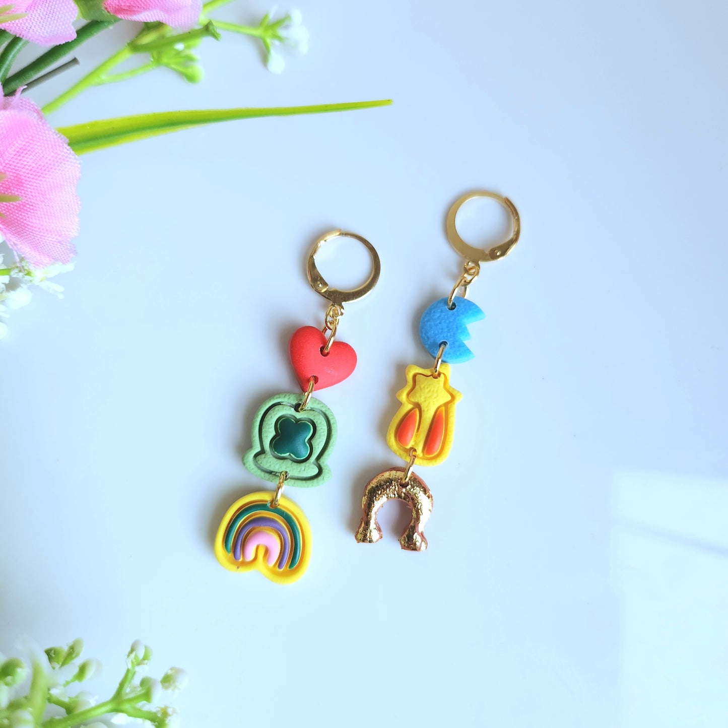 Lucky Charms Huggie Hoop