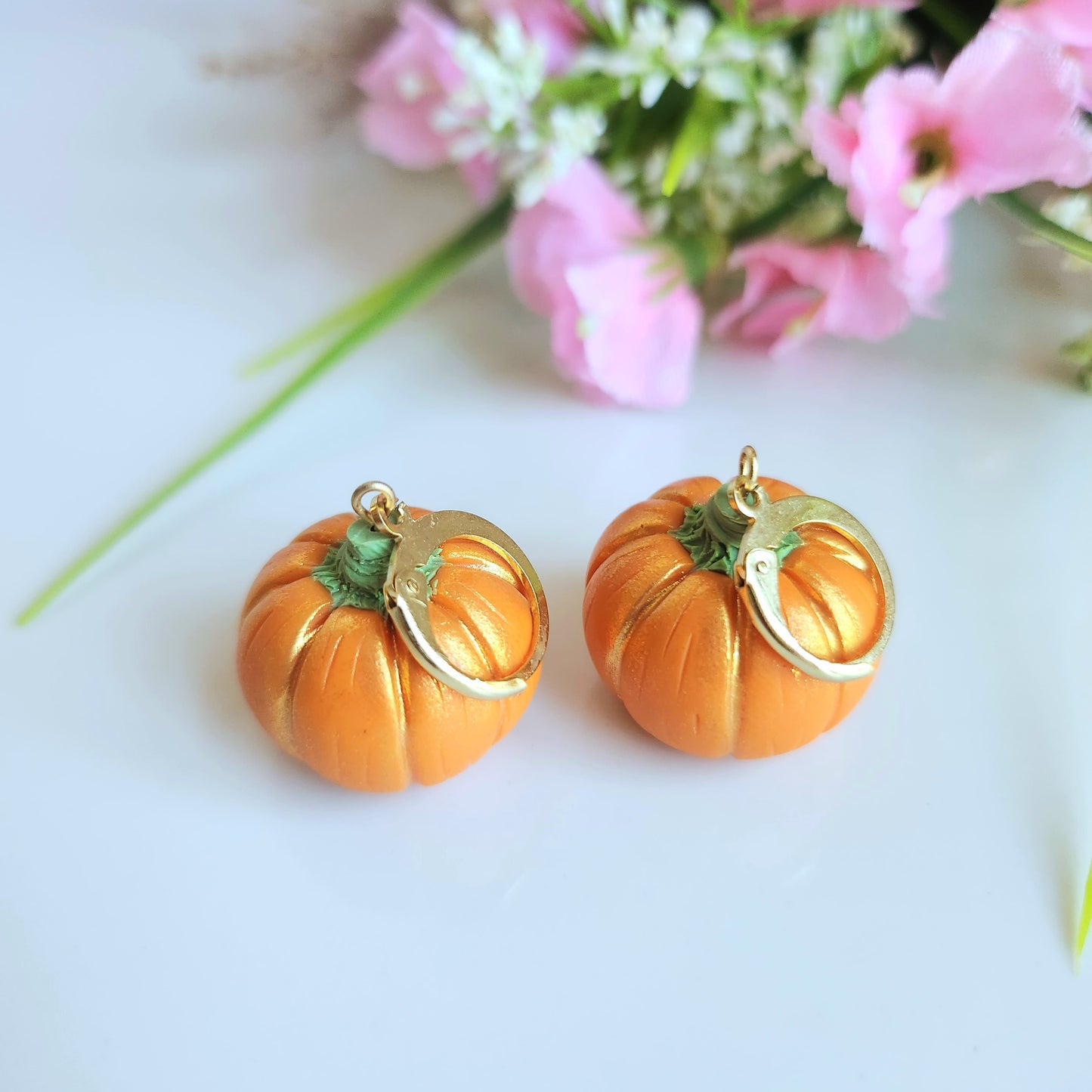Pumpkin Hoop Earring