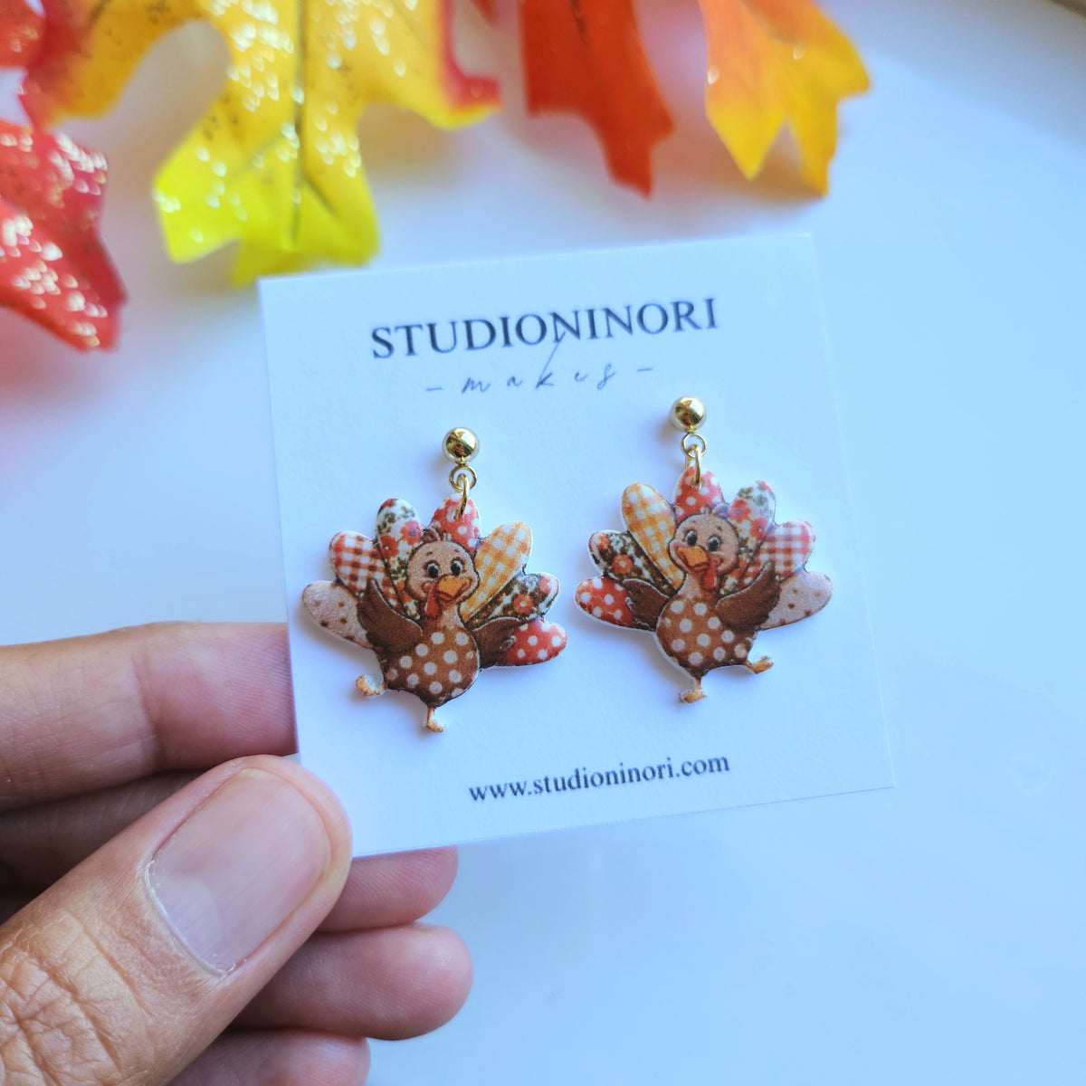Patchwork Turkey Stud Earrings