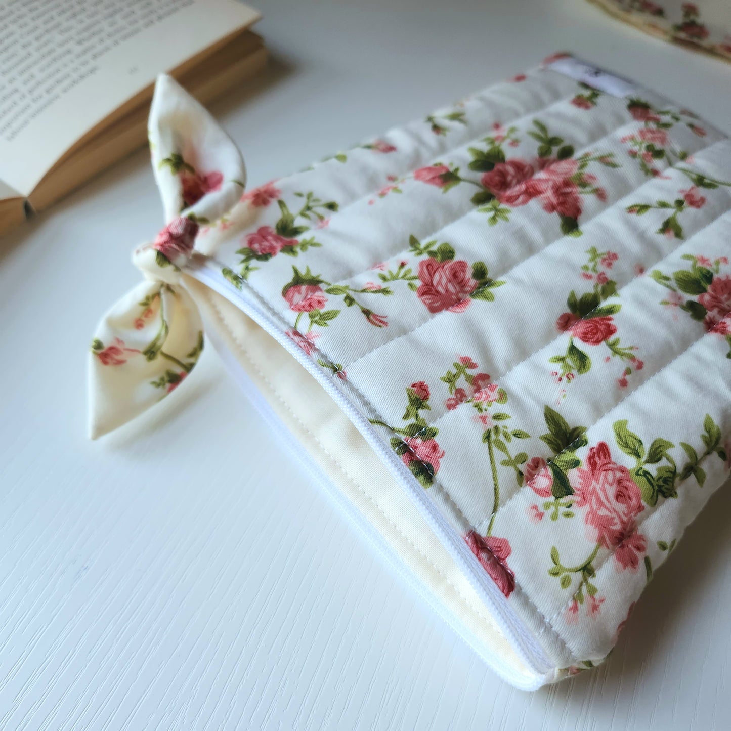 Quilted Rose Kindle Sleeve