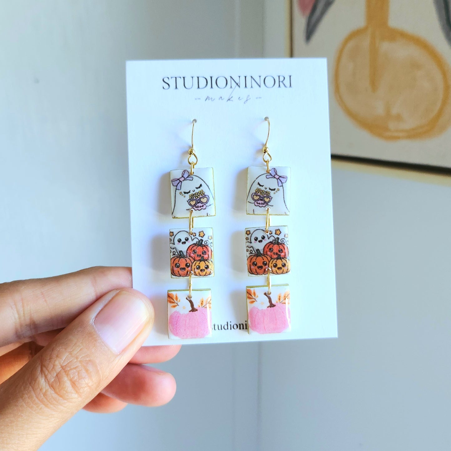Cute Falloween Tiered Dangle Earrings