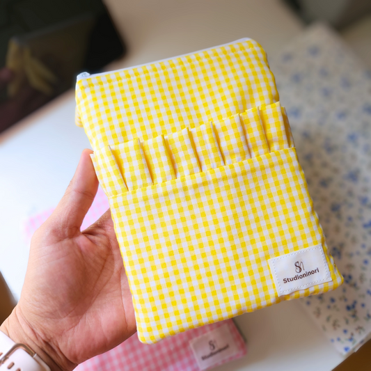 Yellow Gingham Kindle Sleeves