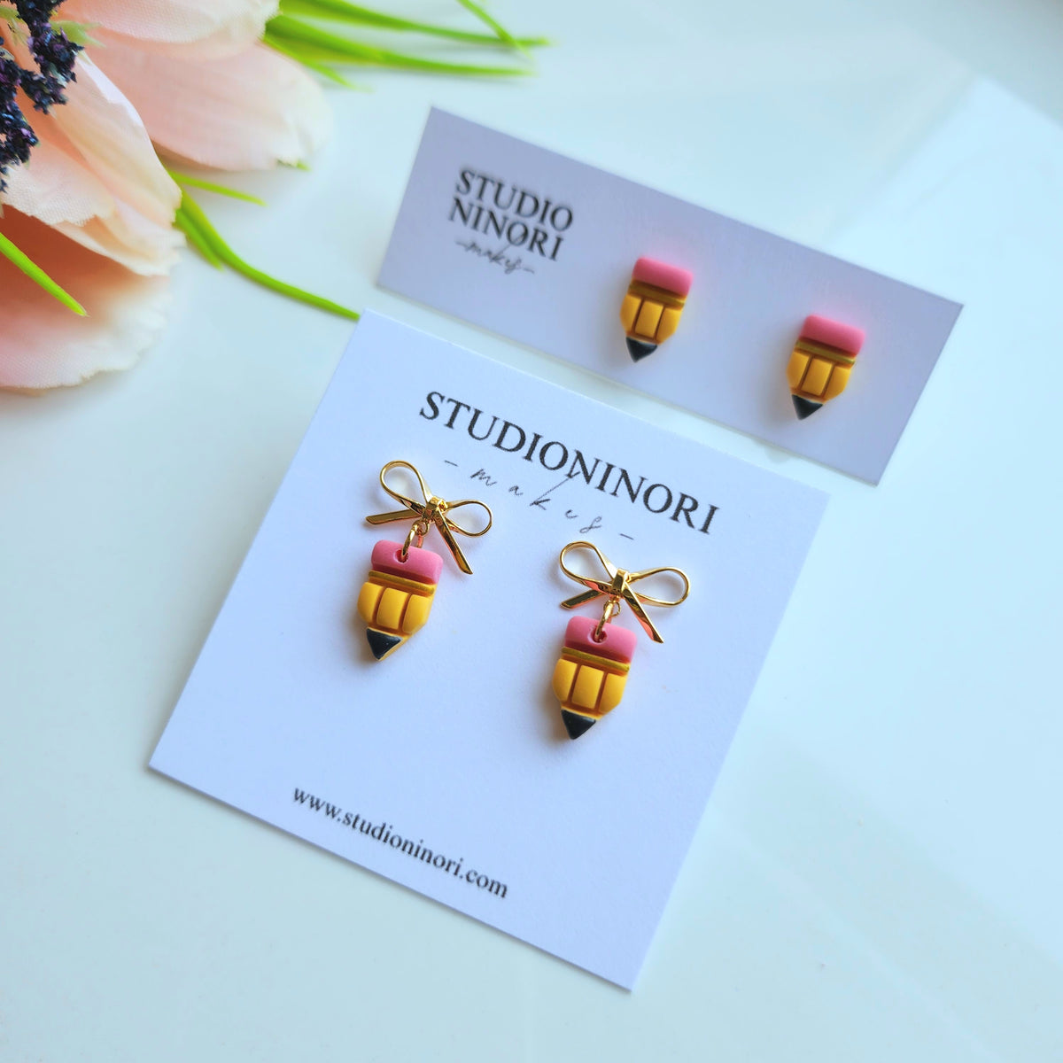 Mini Pencil Earrings