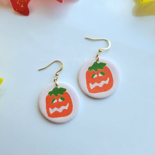 Halloween Sugar Cookie Dangle Earring (Pumpkin)