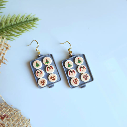 Baking Sheet Christmas Sugar Cookie Earrings