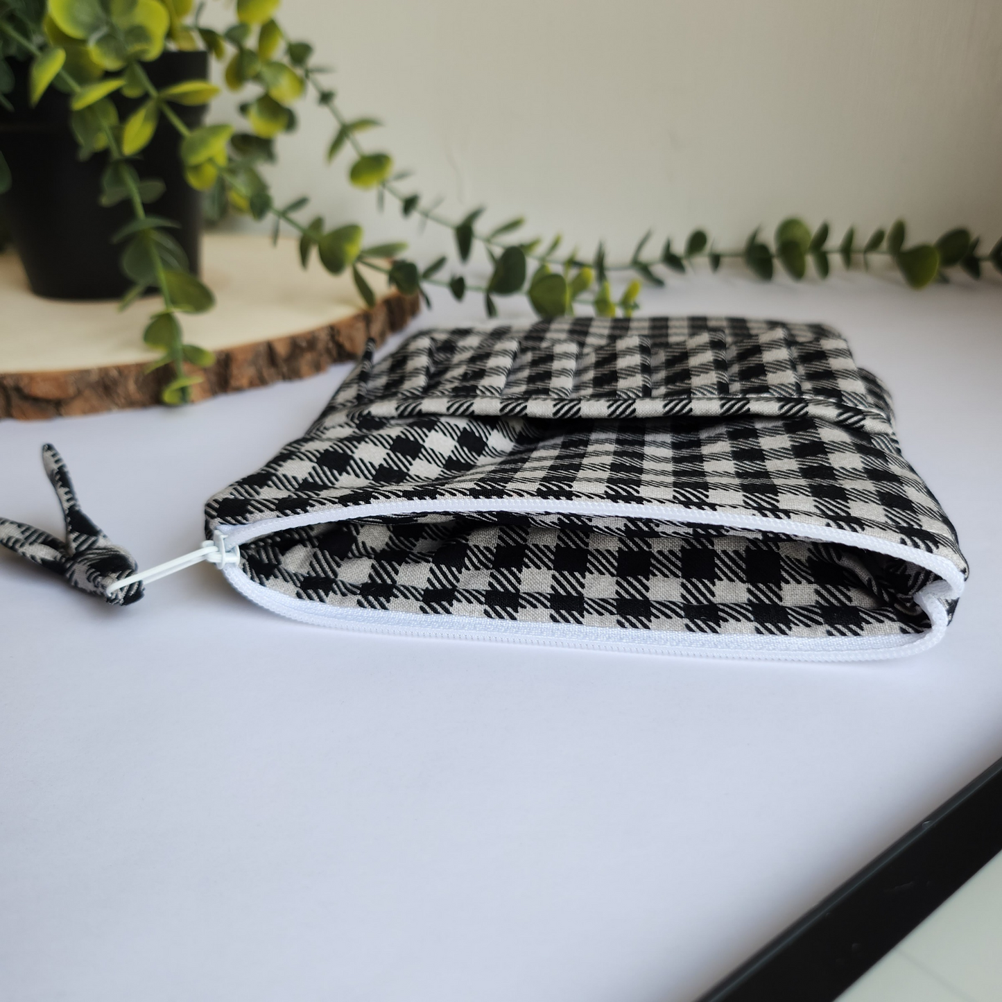 Black Gingham Kindle Sleeve