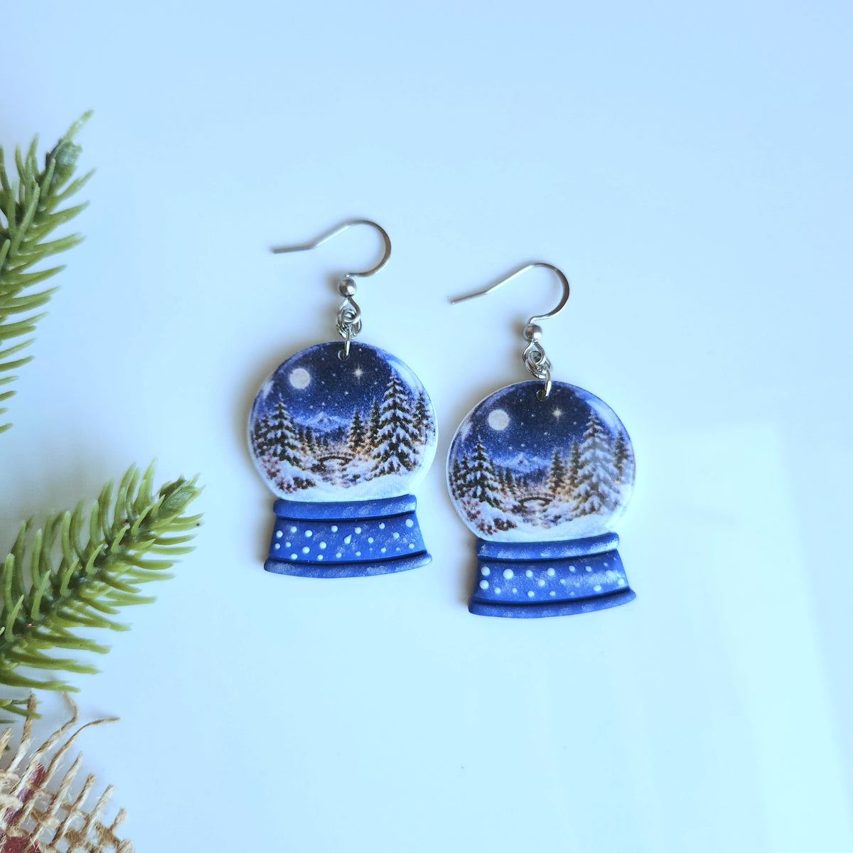 Starlit Wonderland Snow Globe Earrings