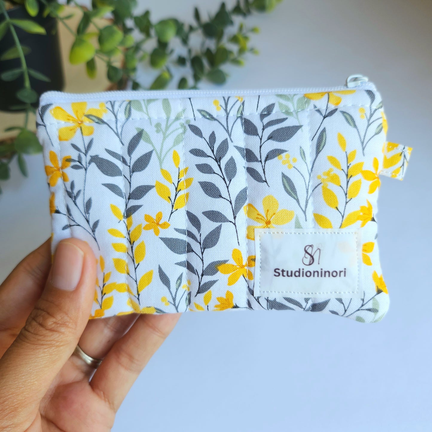 Quilted Floral Coin Pouch