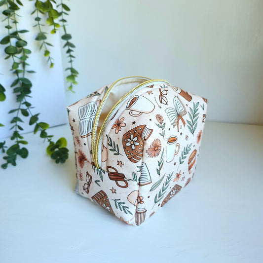 Coffee and Book Cosmetic Bag (Small)