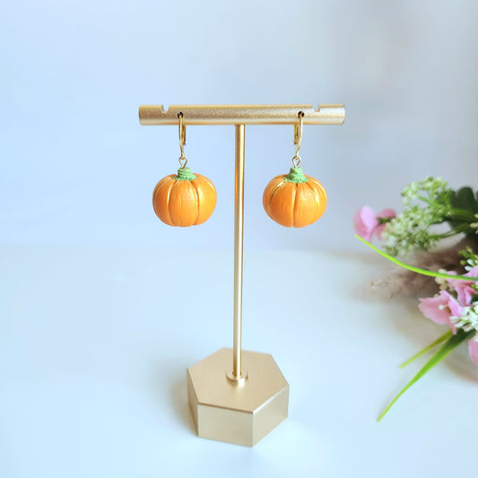 Pumpkin Hoop Earring