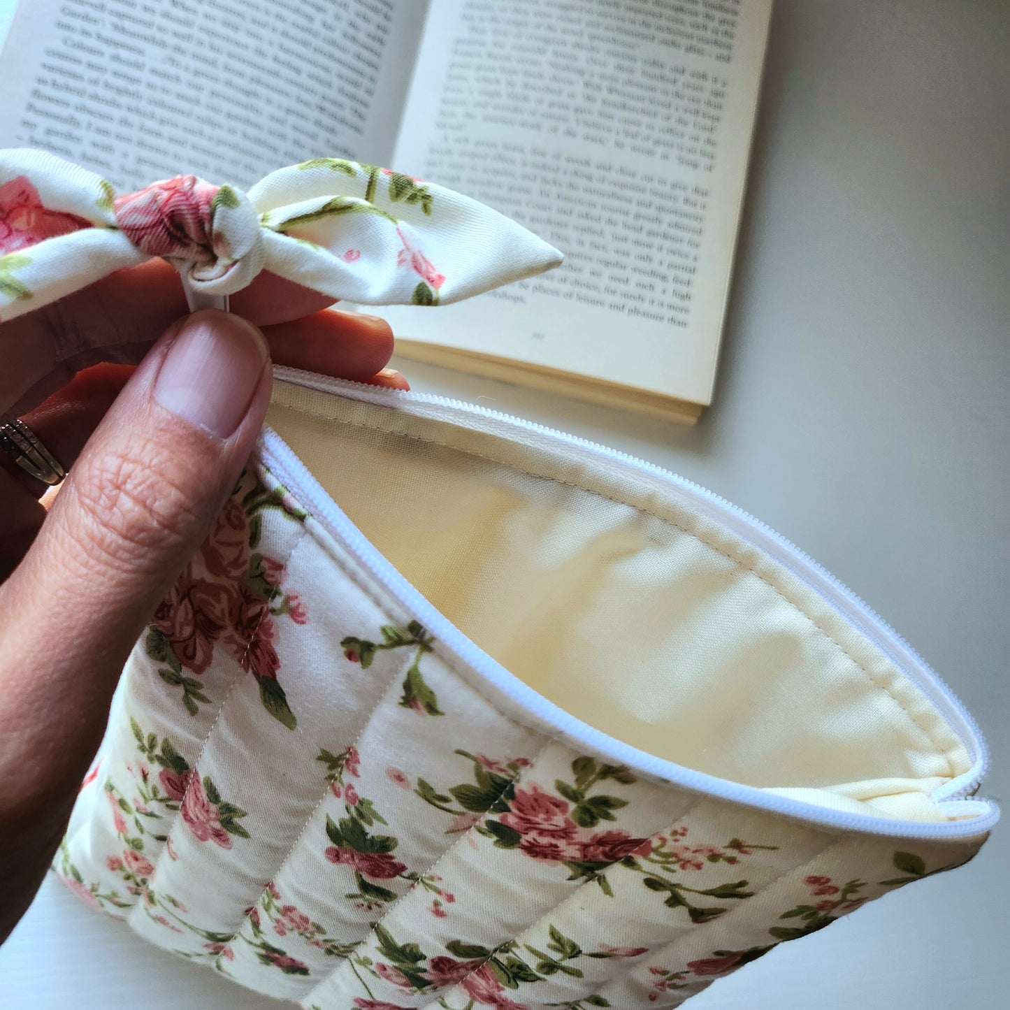 Quilted Rose Kindle Sleeve