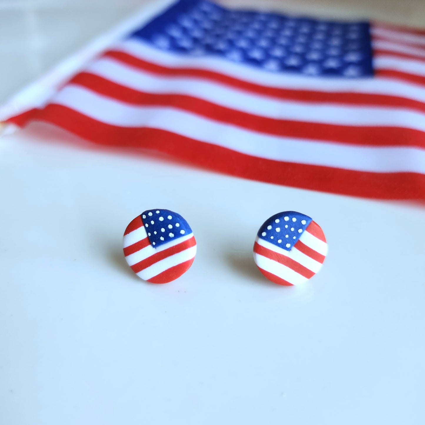 American Flag Stud Earrings