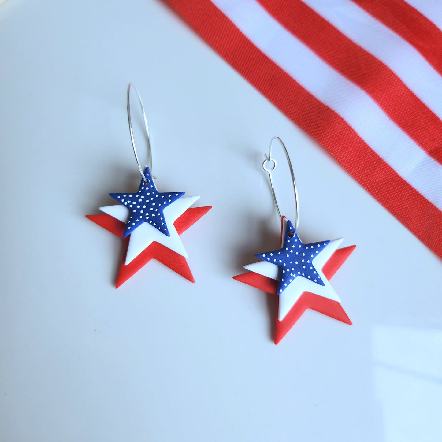 Trio Star Hoop Earring