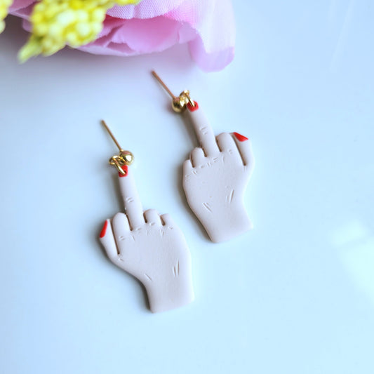 The Middle Finger Earring