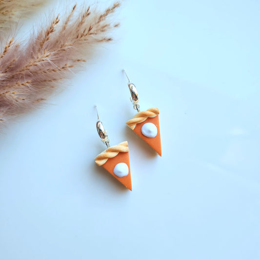 Pumpkin Pie Slice Earrings