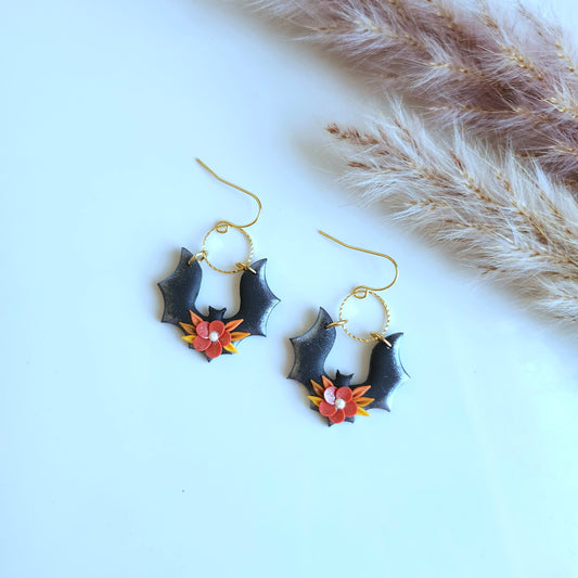 Floral Bat Dangle