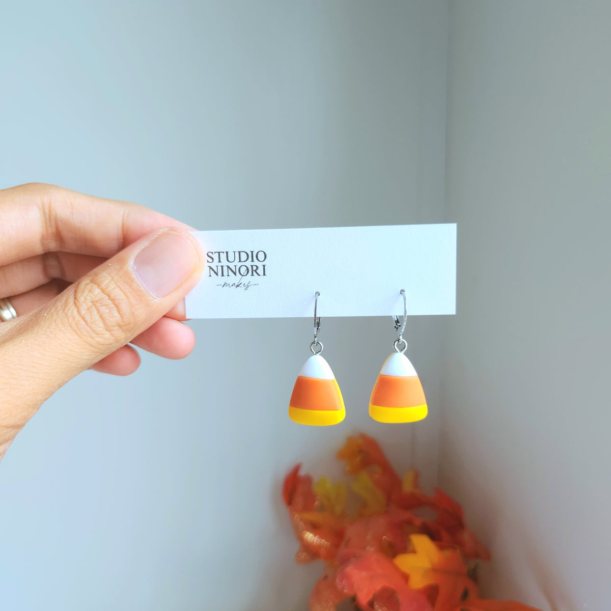 Candy Corn Earrings