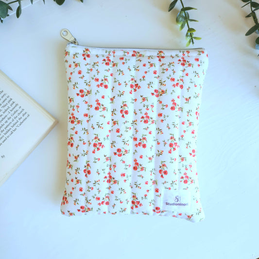 Quilted Red Floral Kindle Sleeve