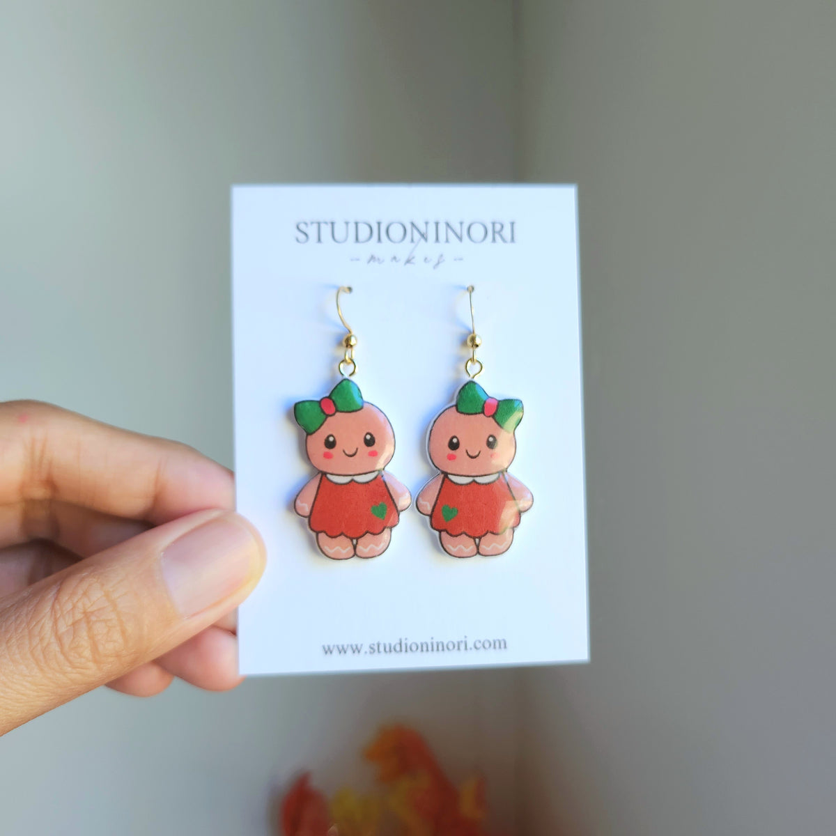 Cute Gingerbread Girl Earrings