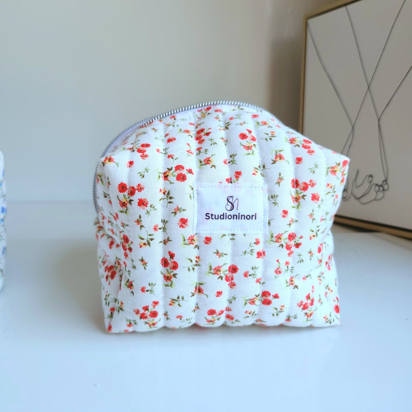 Floral Boxy Cosmetic Bag