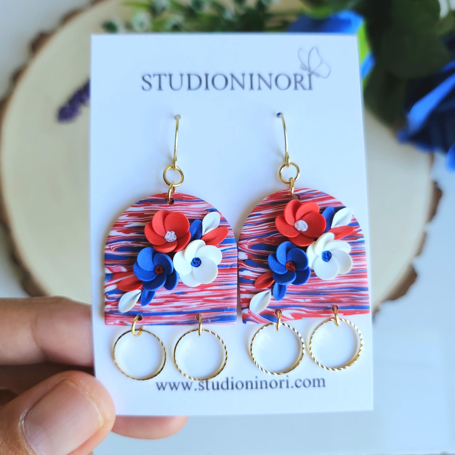 Americana Floral Earring