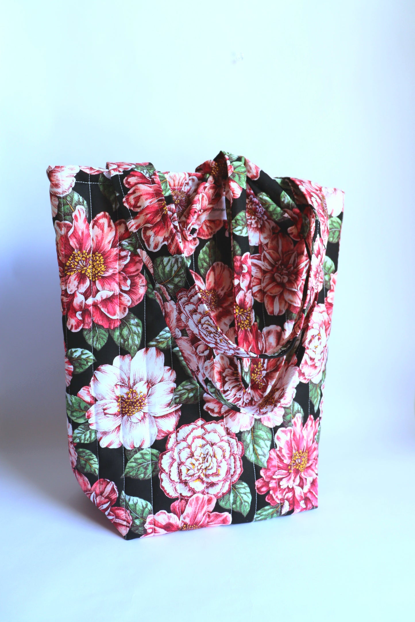 Big Floral Quilted Tote Bag