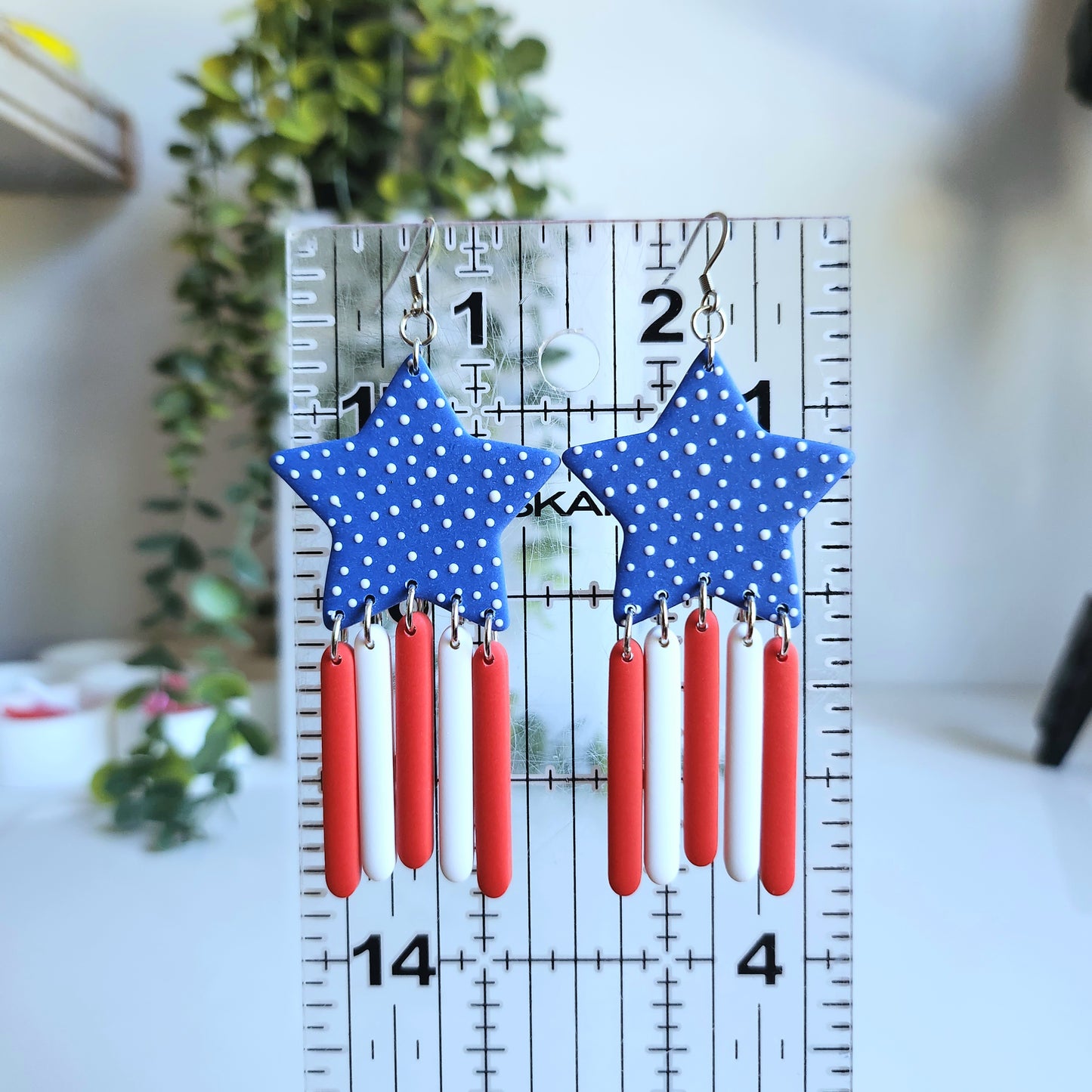 Patriotic Star Dangle Earring