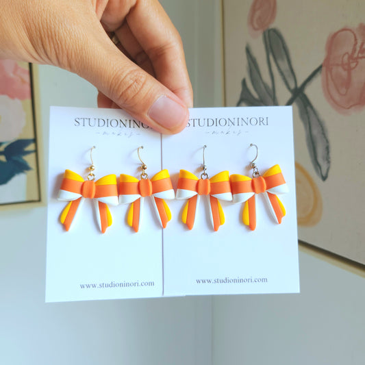 Candy Corn Bow Earrings