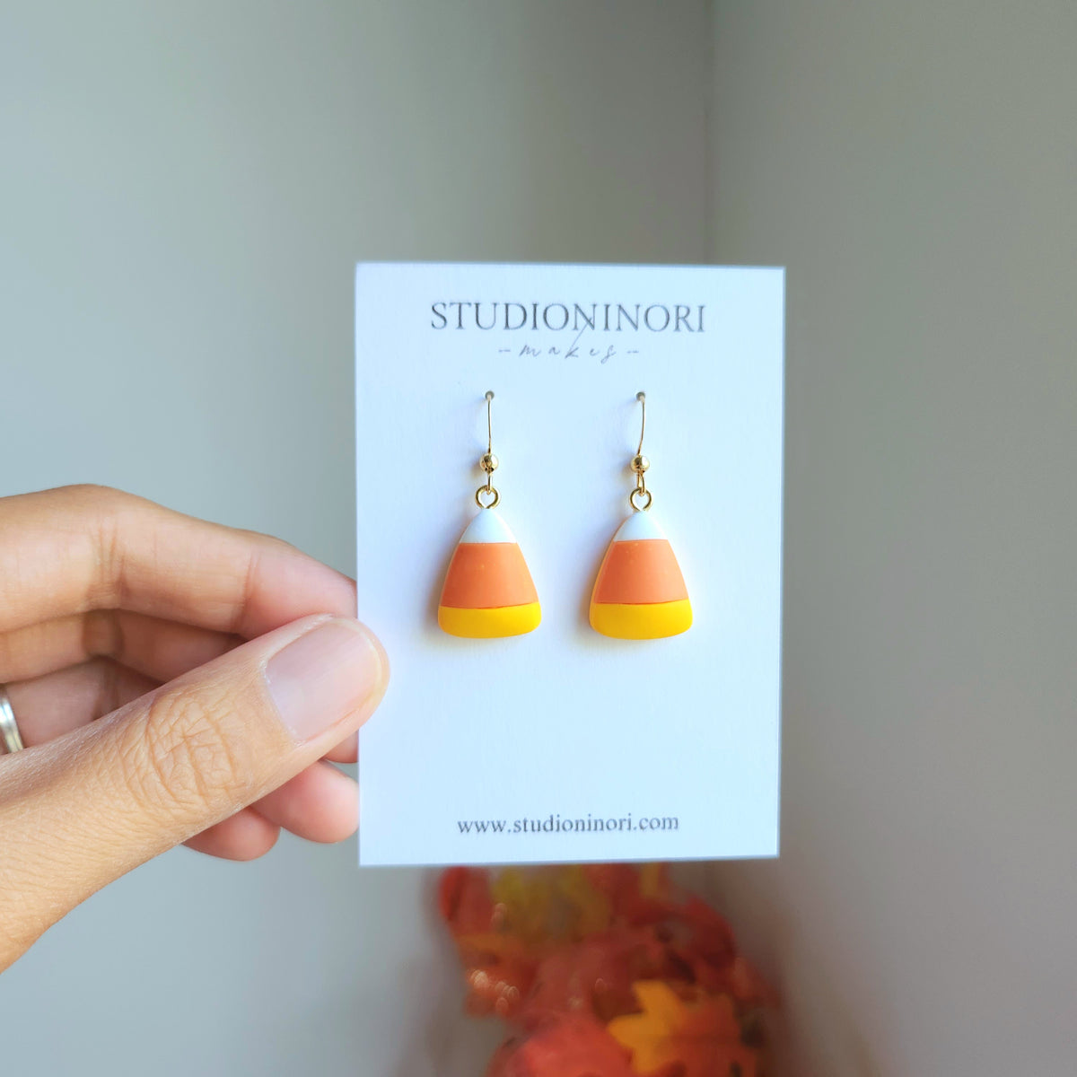 Candy Corn Earrings