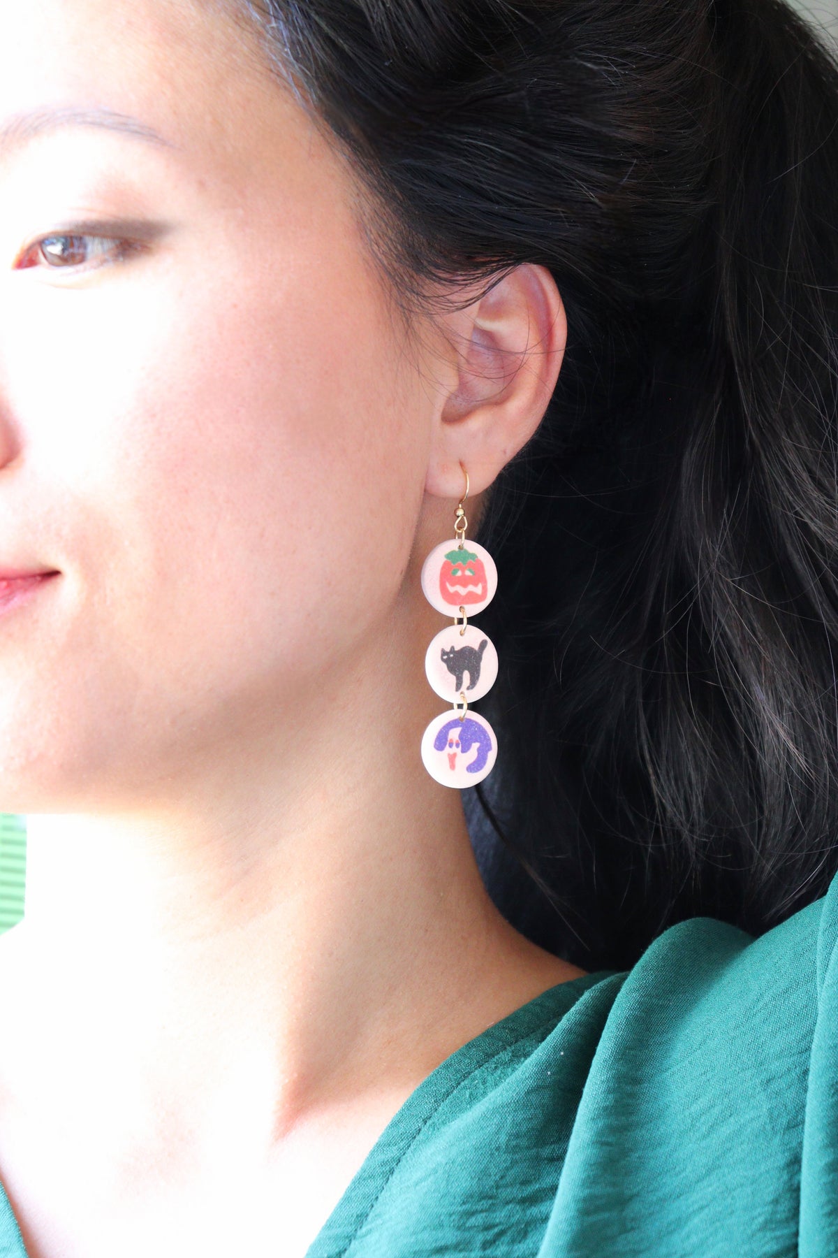 Halloween Cookie Dangle Earrings