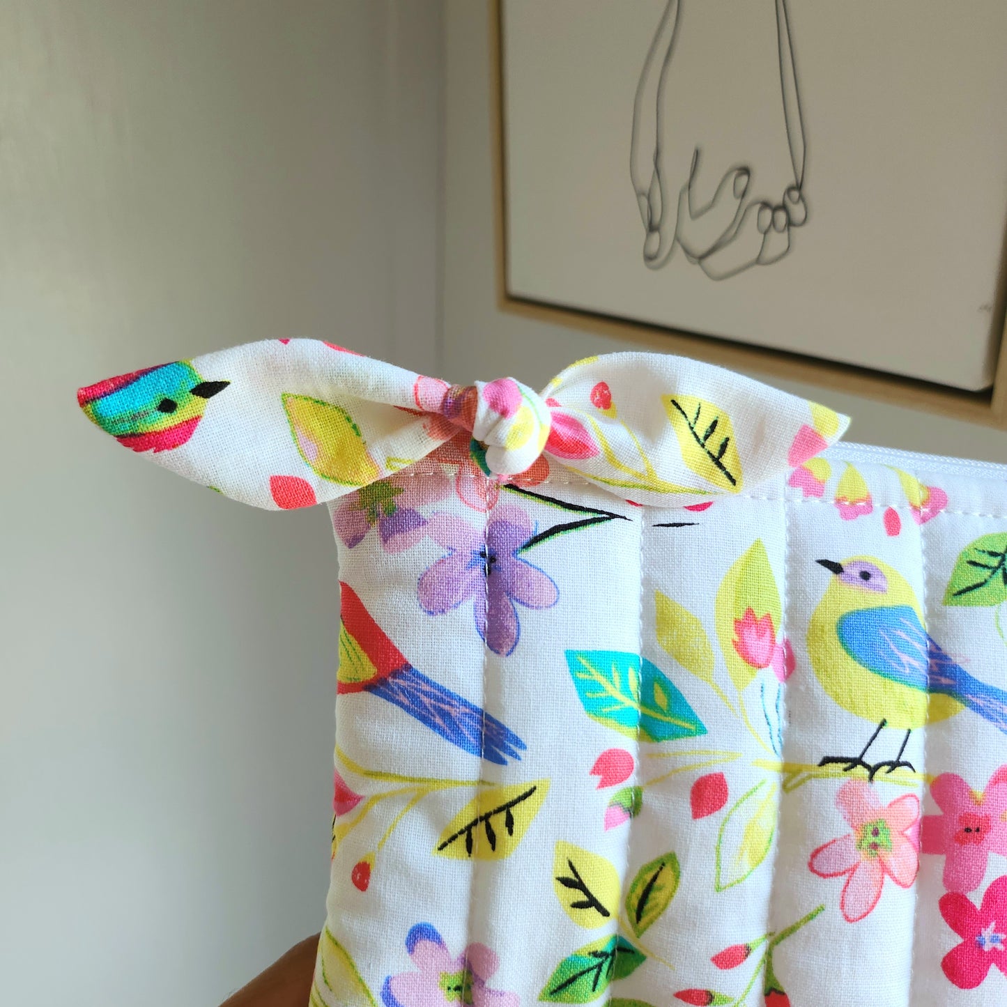 Quilted Flower and Bird Kindle Sleeve