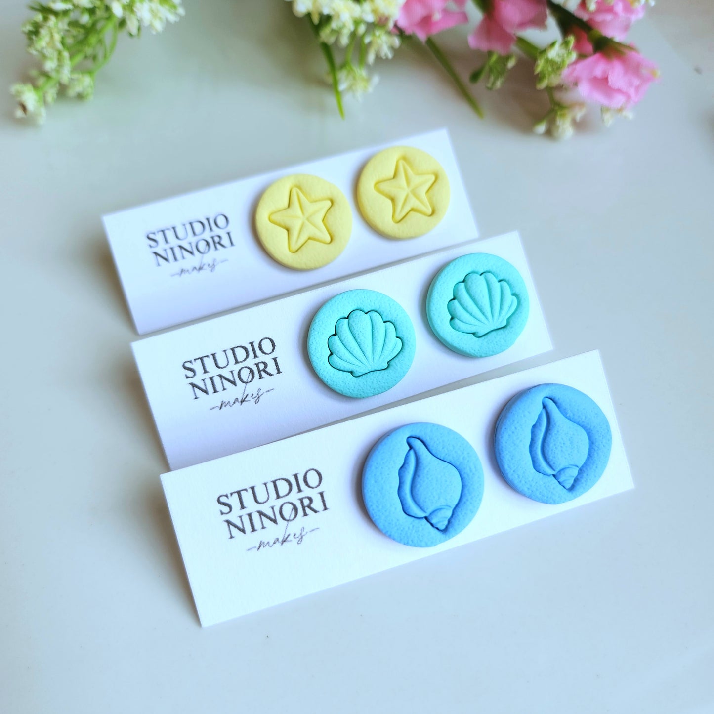 Pastel Coastal Stud Earrings