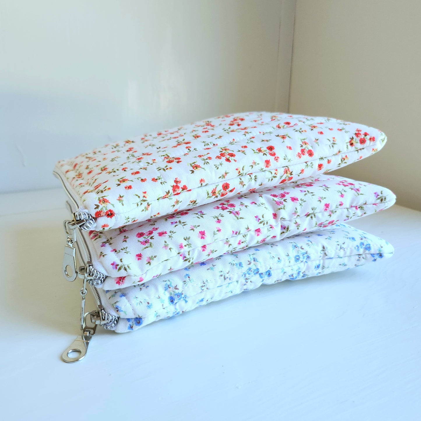 Quilted Hot Pink Floral Kindle Sleeve