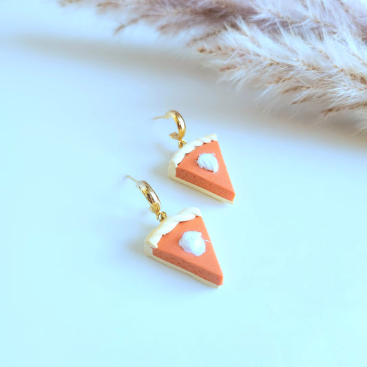 Pumpkin Pie Slice Earrings