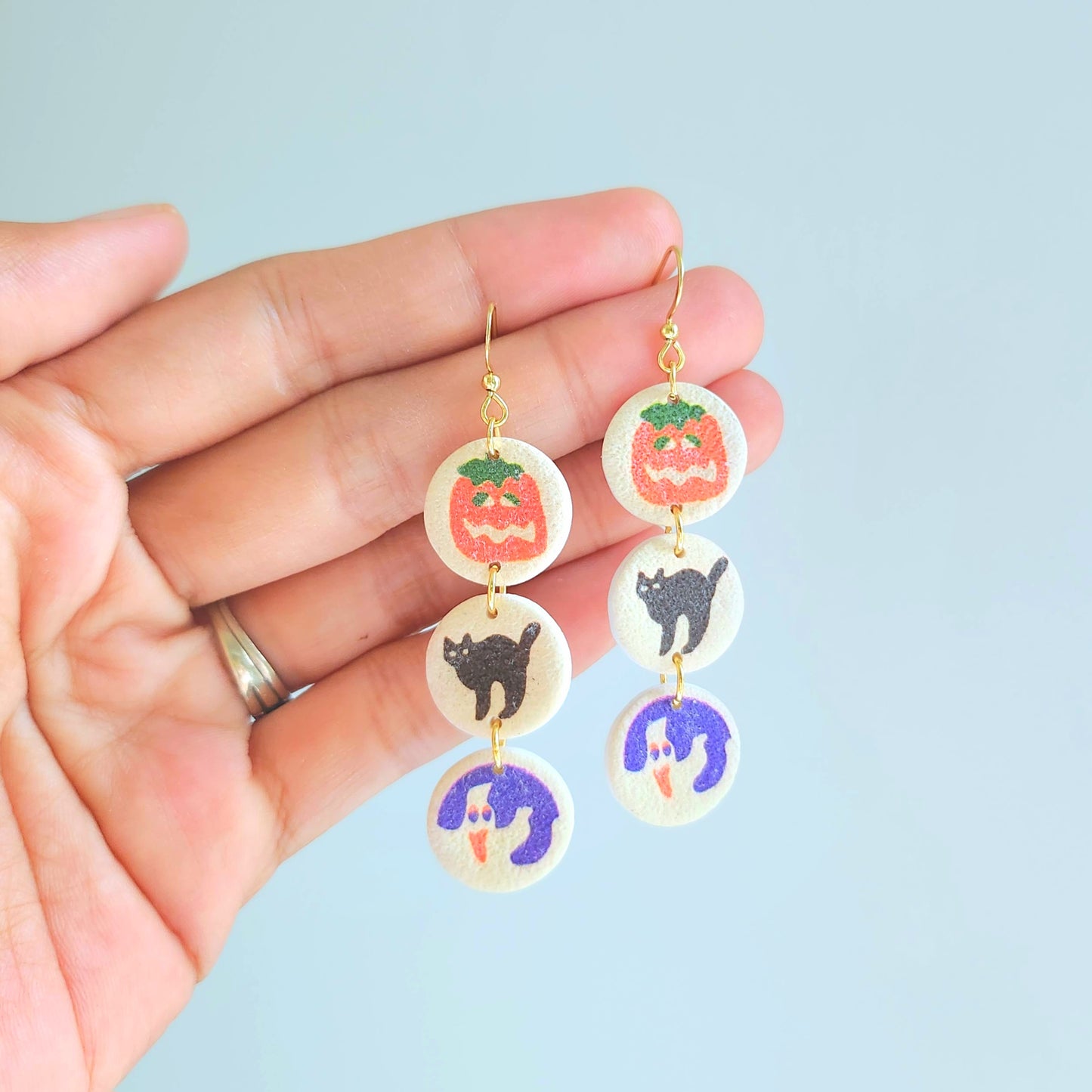 Halloween Cookie Dangle Earrings