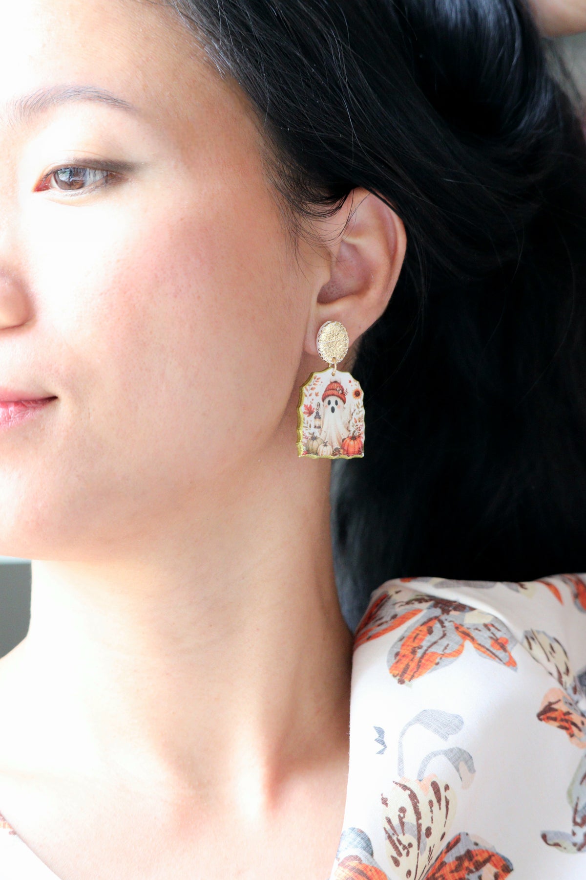 Beanie Ghost Earrings
