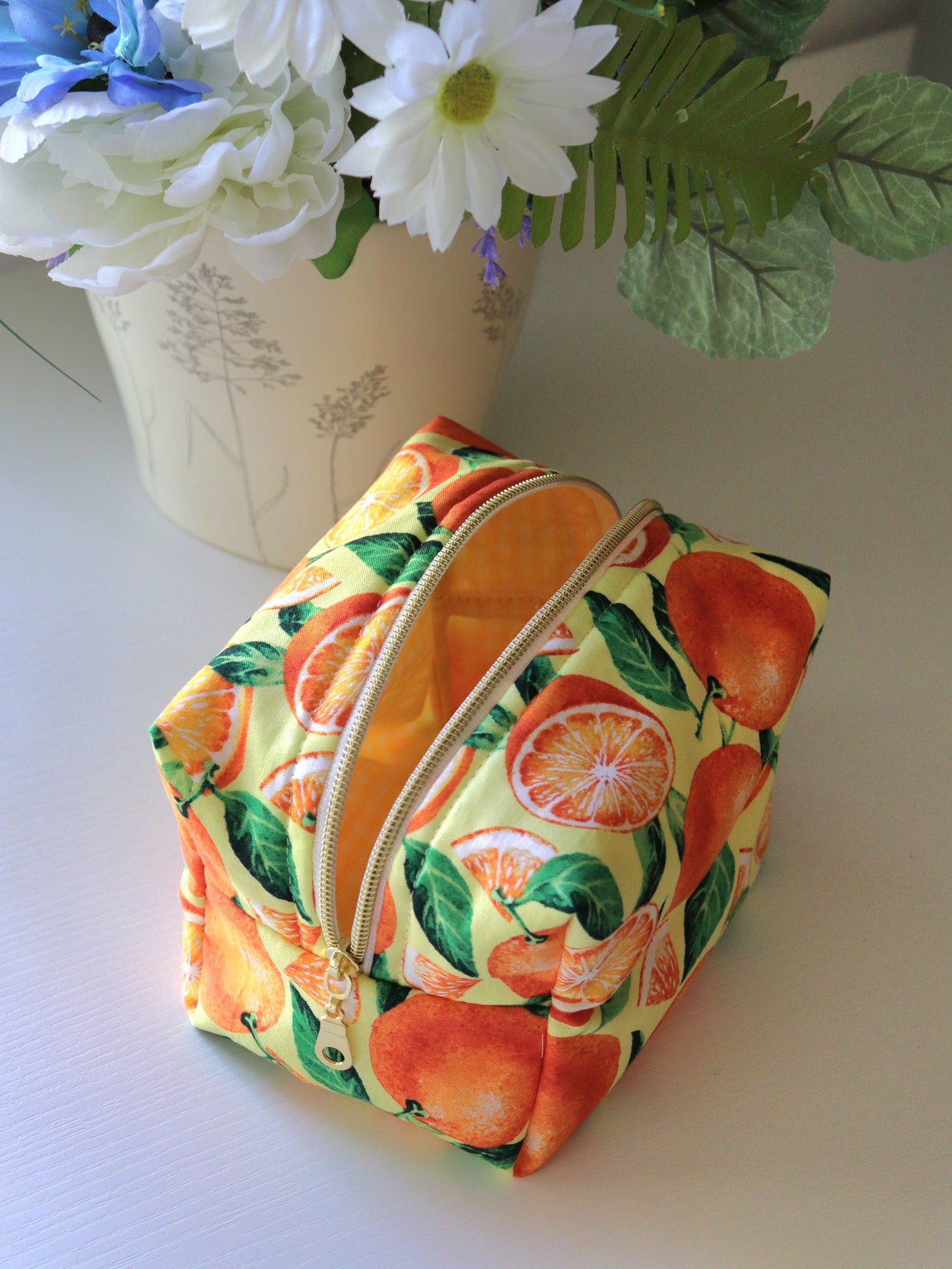 Orange Mini Cosmetic Bag
