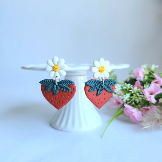 Floral Strawberry Dangle