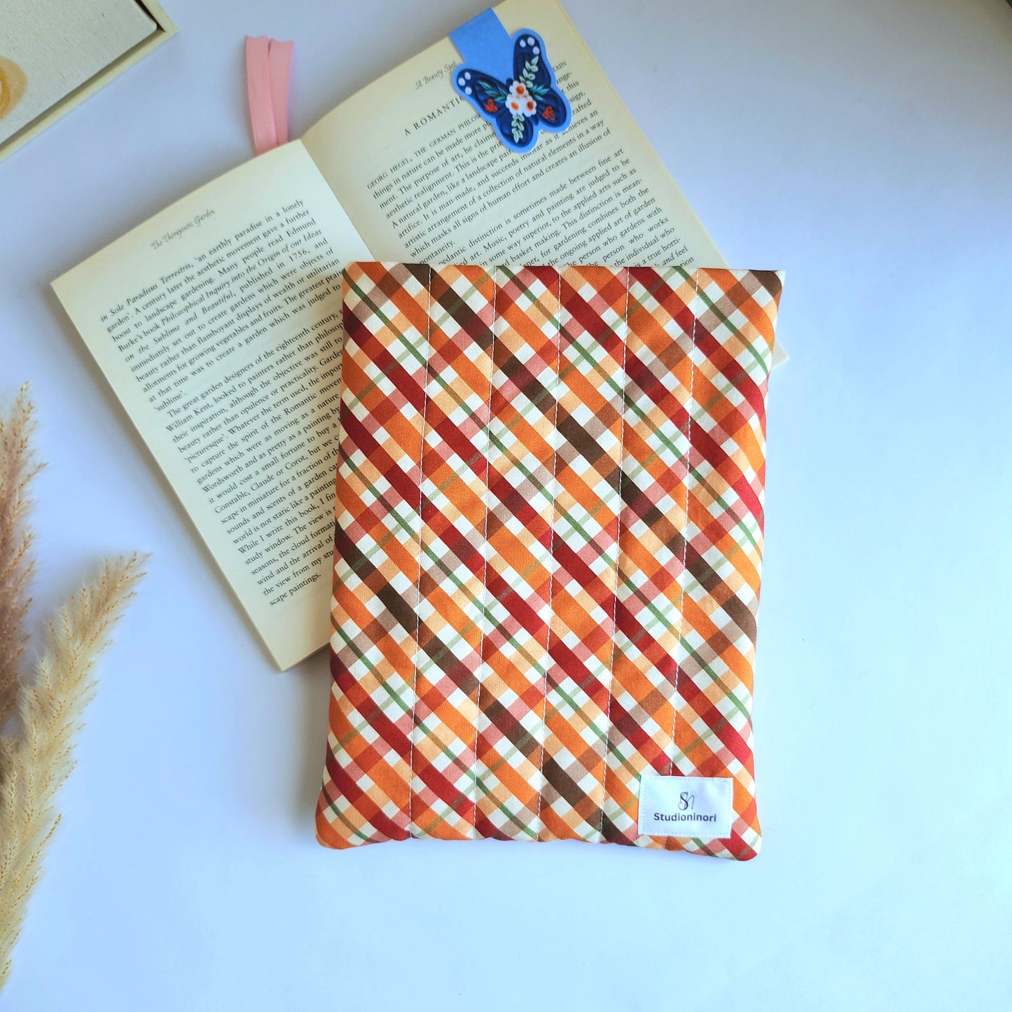 Cozy Autumn Plaid Book and Kindle Sleeve