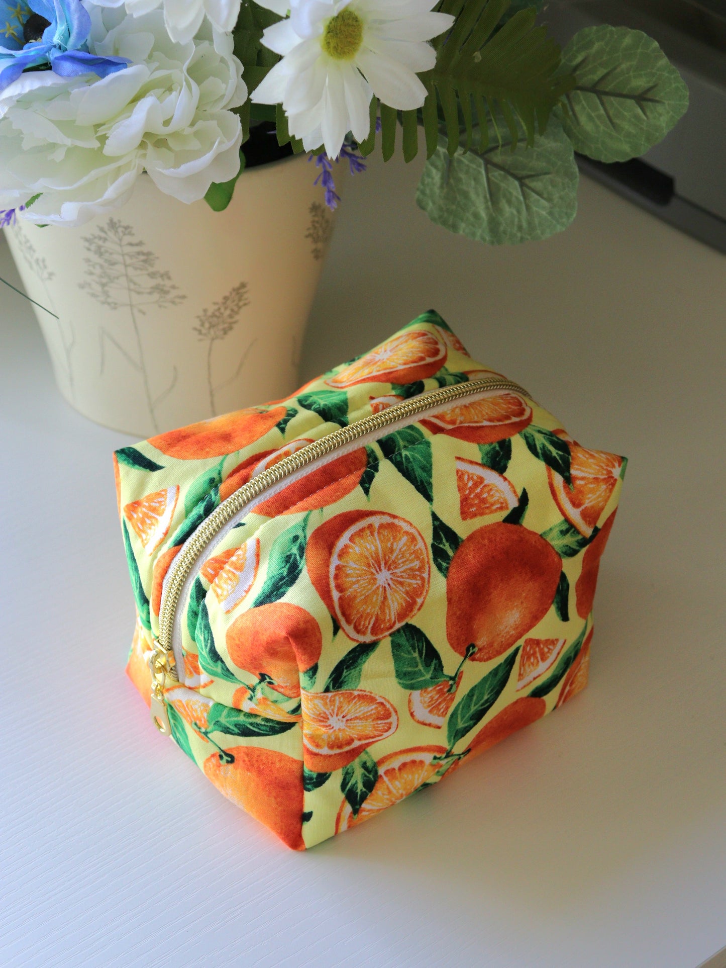 Orange Mini Cosmetic Bag