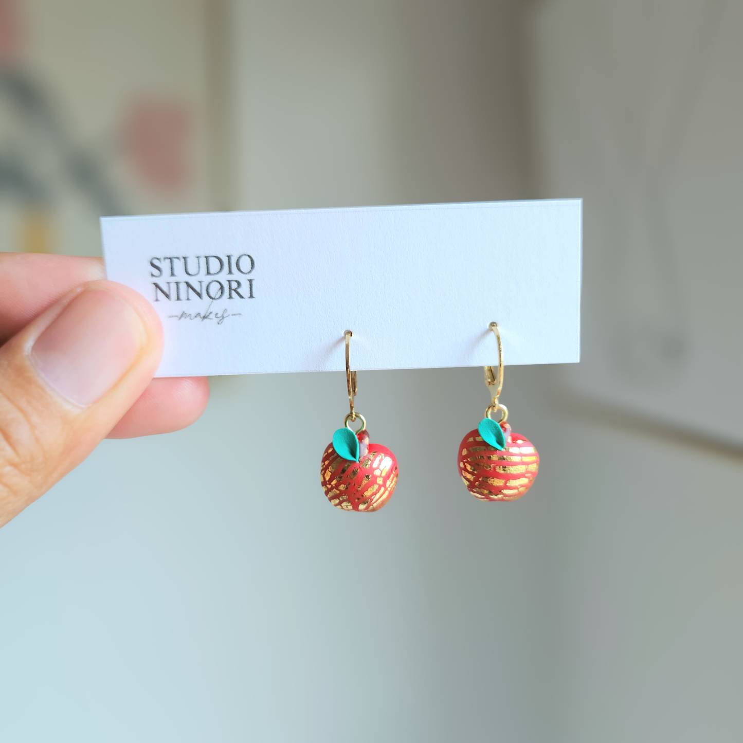 Mini Apple Earrings